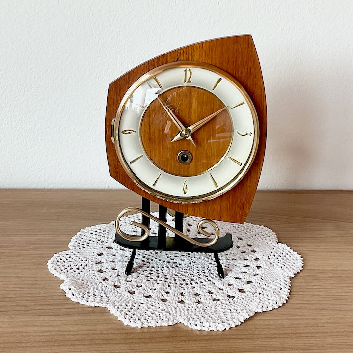 Mechanische NUFA Tischuhr, späte 1960er Jahre