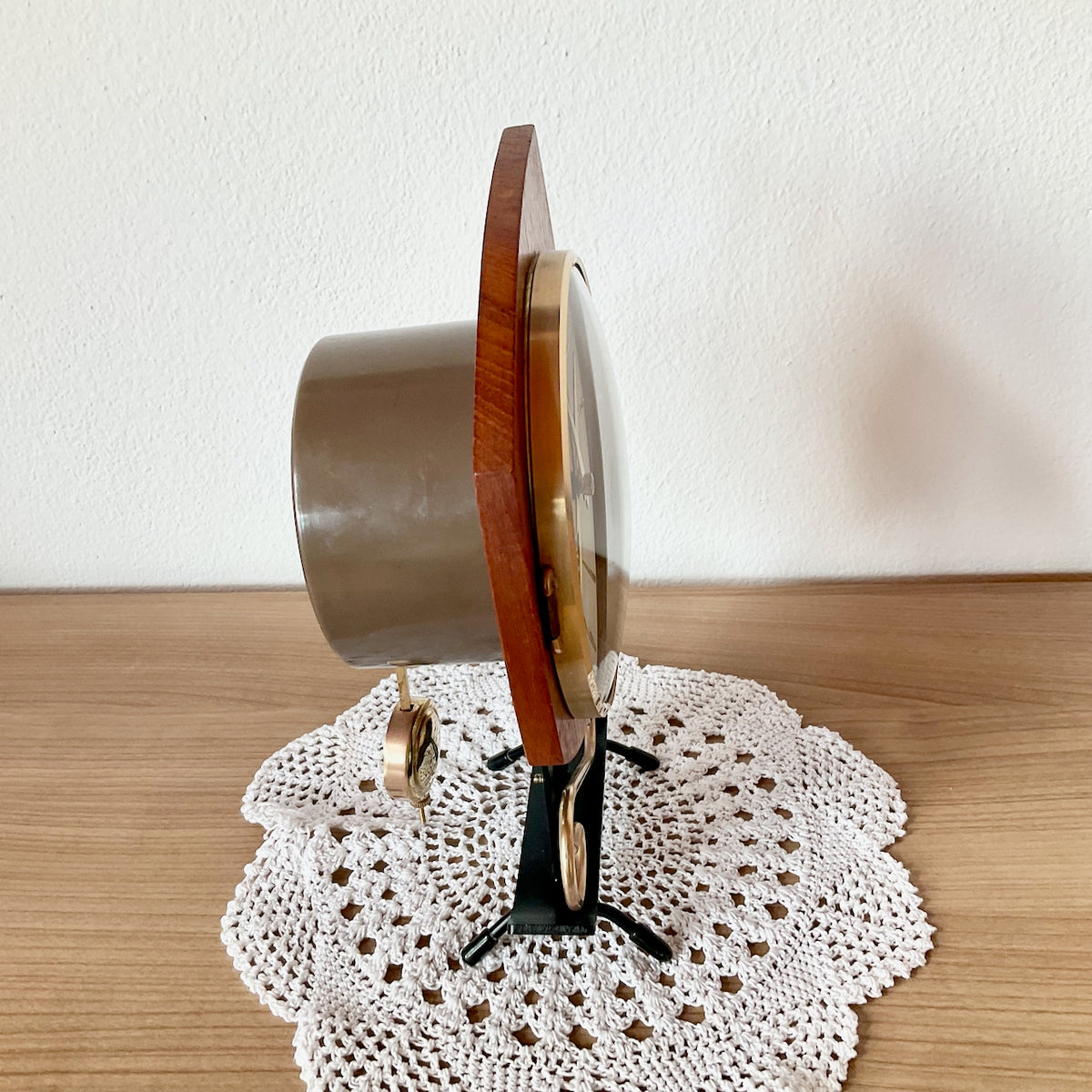 Mechanische NUFA Tischuhr, späte 1960er Jahre