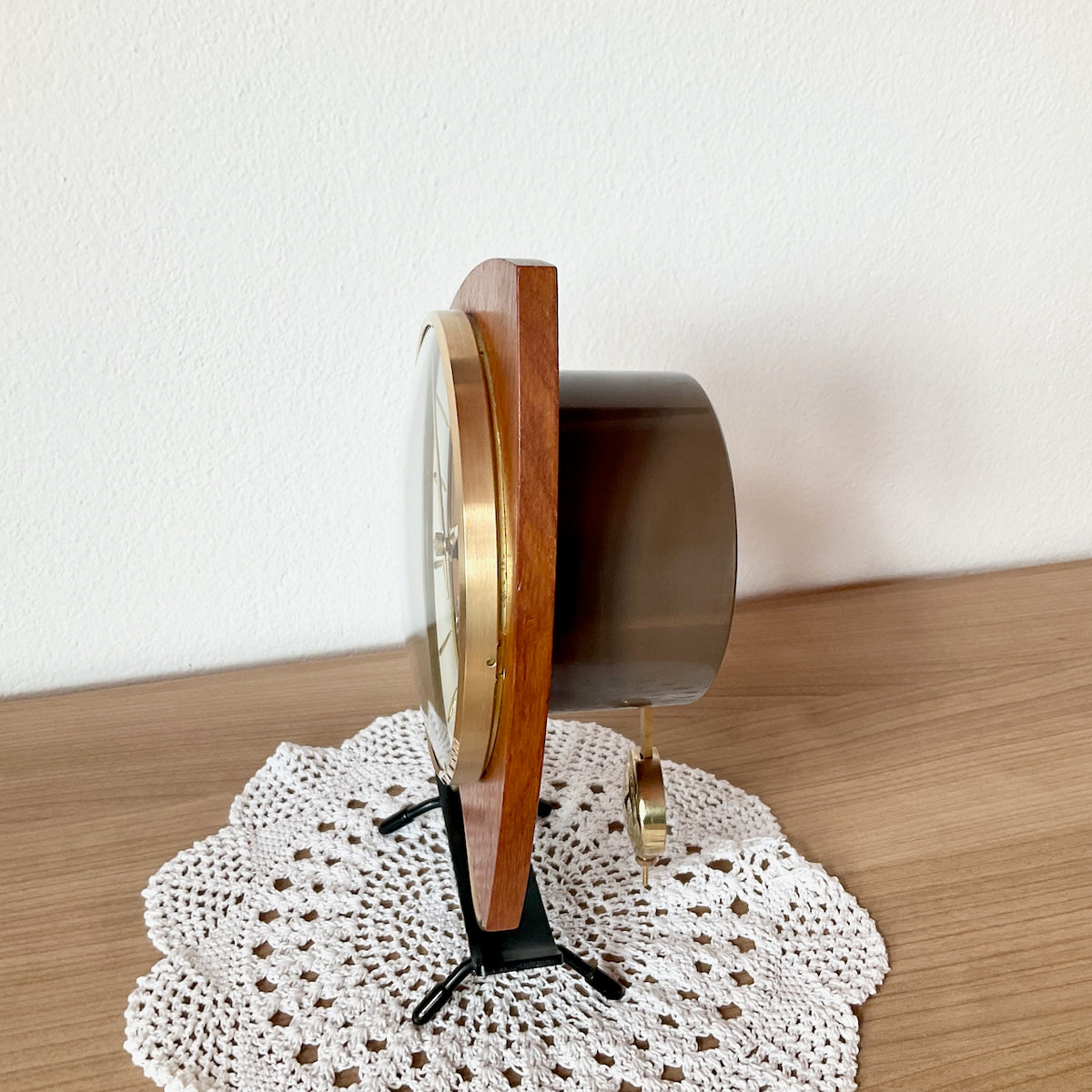 Mechanische NUFA Tischuhr, späte 1960er Jahre